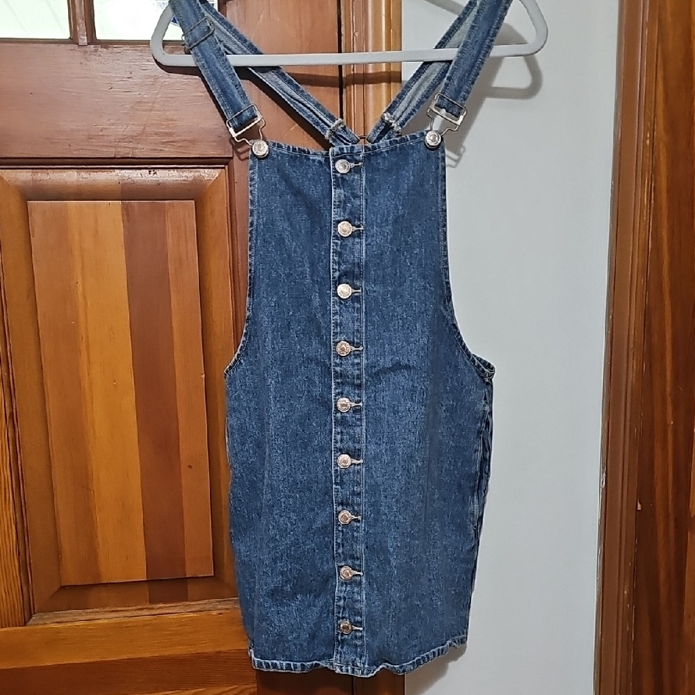 Forever 21 Blue Denim Overall Dress